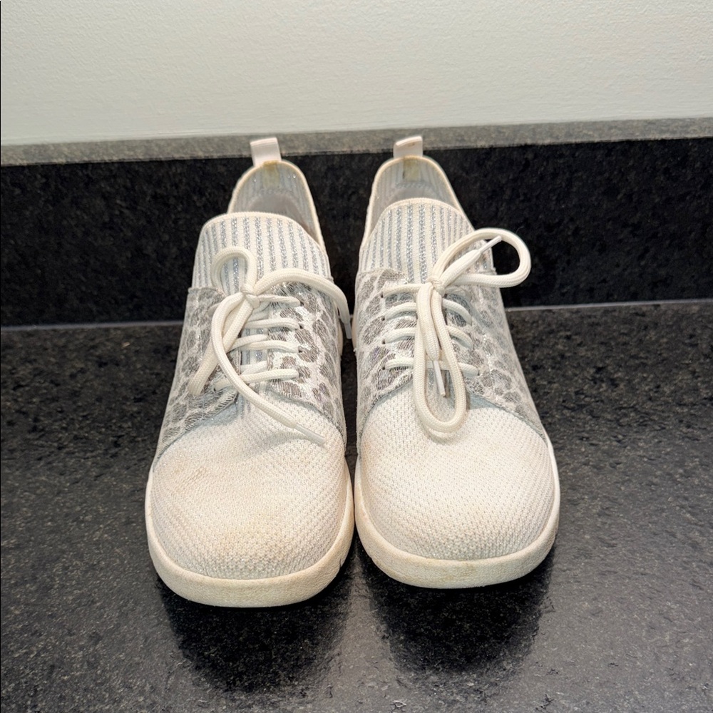 Johnston & Murphy Women's Knit Lace-Up Sneakers with pony hair detail